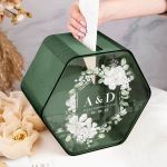 Κουτί Ευχών Γάμου Προσωποποιημένο σε Εξάγωνο Σχήμα