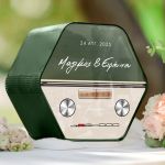 Κουτί Γάμου Ευχών, Εξατομικευμένο σε Εξάγωνο Ξύλινο Σχέδιο