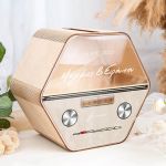 Κουτί Γάμου Ευχών, Εξατομικευμένο σε Εξάγωνο Ξύλινο Σχέδιο