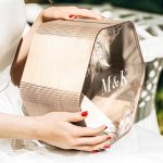 Κουτί Γάμου για Ευχές Εξάγωνο με Ονόματα και Ημερομηνία