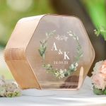 Κουτί Γάμου για Ευχές σε Ορθογώνιο Σχήμα με Ονόματα