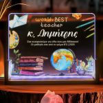 Επιτραπέζιο Φωτιστικό με Αφιέρωση, Δώρο για Δασκάλους