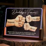 Φωτιστικό LED με Ονόματα και Αφιέρωση, Δώρο για Μπαμπά