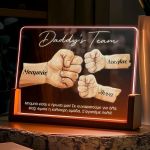 Φωτιστικό LED με Ονόματα και Αφιέρωση, Δώρο για Μπαμπά