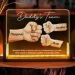 Φωτιστικό LED με Ονόματα και Αφιέρωση, Δώρο για Μπαμπά