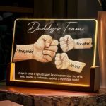 Φωτιστικό LED με Ονόματα και Αφιέρωση, Δώρο για Μπαμπά