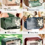 Κουτί για Ευχές Γάμου Ορθογώνιο με Ονόματα και Ημερομηνία