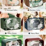 Κουτί Ευχών Ξύλινο Γάμου με Ορθογώνιο Σχήμα και Ονόματα