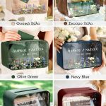 Γαμήλιο Κουτί Ευχών σε Ορθογώνιο Σχήμα με Ονόματα