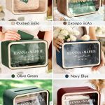 Κουτί Γαμήλιο Ευχών με Ονόματα σε Ξύλινο Ορθογώνιο Σχήμα