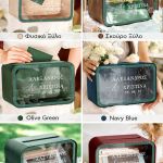 Κουτί Ευχών Γάμου Ορθογώνιο με Ονόματα και Ημερομηνία