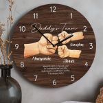 Ρολόι Τοίχου από Ξύλο με Φωτογραφία, Δώρο για Πατέρα