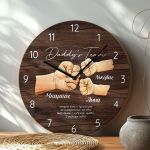 Ξύλινο Ρολόι με Φωτογραφία, Αναμνηστικό Δώρο για Πατέρα