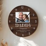 Ξύλινο Διακοσμητικό Ρολόι με Φωτογραφία, Δώρο για Μπαμπά