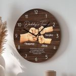 Ρολόι Τοίχου από Ξύλο με Φωτογραφία, Δώρο για Πατέρα
