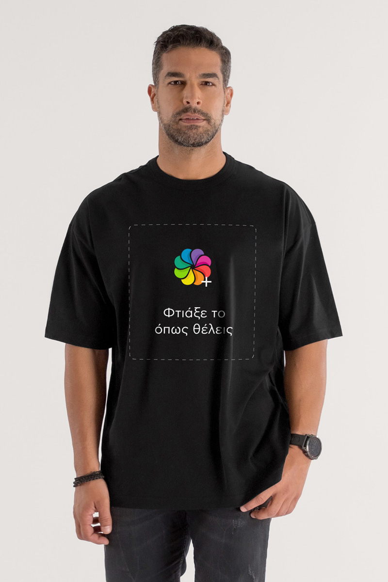 Ανδρικό Oversized Οργανικό T-Shirt με Εκτύπωση | Sol's Boxy Men
