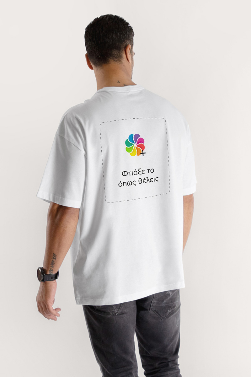 Oversized T-Shirt με Εκτύπωση στην Πλάτη | Sol's Boxy Men