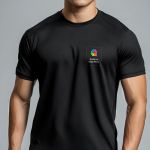 Sol's Sprint Unisex Αθλητική Μαύρη Μπλούζα με Εκτύπωση