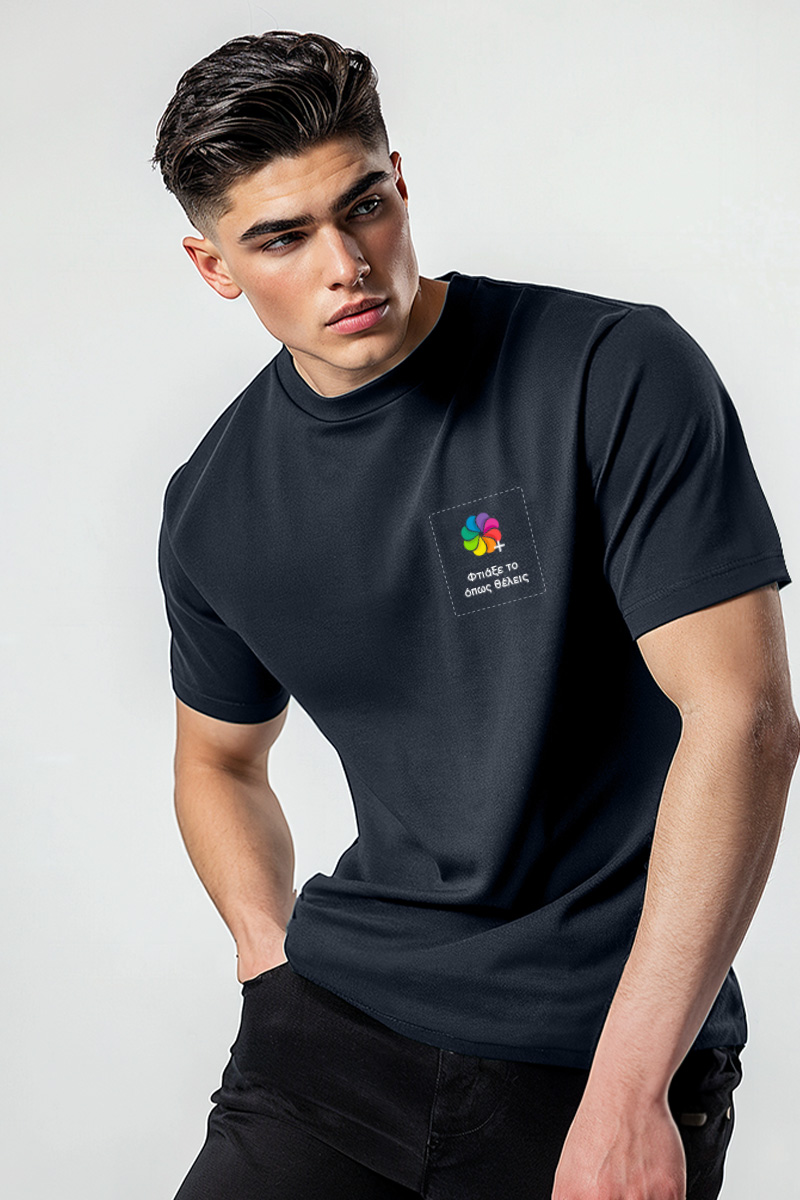 Sol's Imperial Ανδρικό T-Shirt | Μπλε με Εκτύπωση στο Στήθος