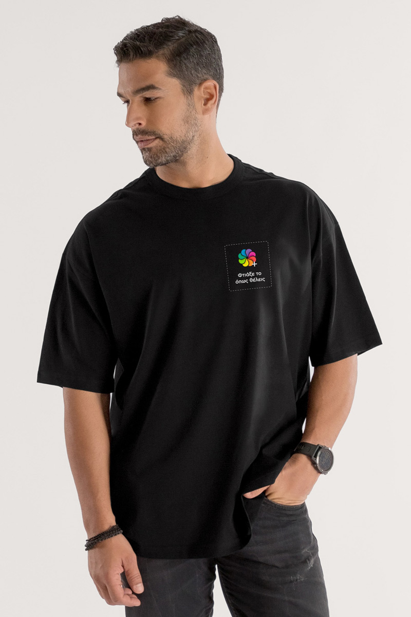 Oversized T-Shirt με Εκτύπωση στην Πλάτη | Sol's Boxy Men