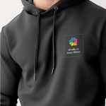 Ανδρικό Γκρι Φούτερ με Κουκούλα & Εκτύπωση στο Στήθος