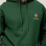 Ανδρικό Πράσινο Φούτερ με Κουκούλα & Εκτύπωση στο Στήθος