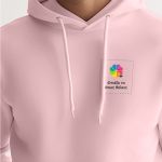 Ανδρικό Ροζ Φούτερ με Κουκούλα & Εκτύπωση στο Στήθος