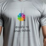 Sol's Sprint Unisex Αθλητικό Γκρι T-Shirt με Εκτύπωση