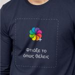 Sol's Imperial Μακρυμάνικο T-Shirt με Εκτύπωση, Μπλε Χρώμα