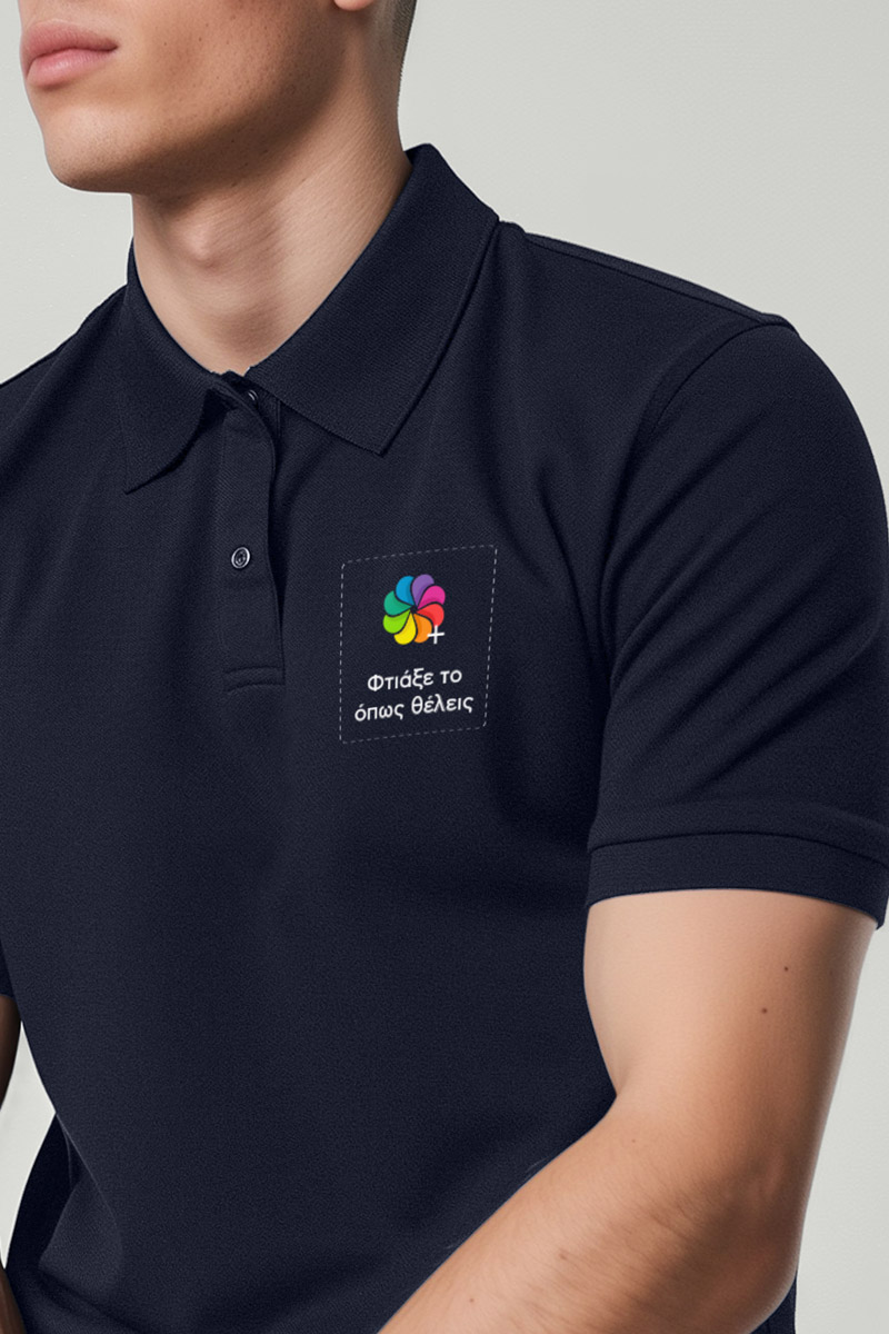 Sol's Perfect Man Ανδρικό Μπλε Polo με Λογότυπο & Εκτύπωση