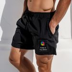 Ανδρικά Μαγιό με Εκτύπωση Σχεδίου σε Μαύρο Χρώμα