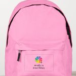 Τσάντα Πλάτης Backpack με Εκτύπωση σε Ροζ Χρώμα