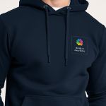 Ανδρικό Μπλε Φούτερ με Κουκούλα & Εκτύπωση στην Πλάτη