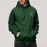 Ανδρικό Πράσινο Φούτερ με Κουκούλα & Εκτύπωση στο Στήθος