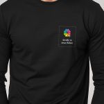 Sol's Imperial Μακρυμάνικο Μαύρο T-Shirt με Εκτύπωση σε Πλάτη