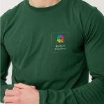 Sol's Imperial Μακρυμάνικο Πράσινο T-Shirt με Εκτύπωση Πλάτης