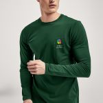 Sol's Imperial Μακρυμάνικο Πράσινο T-Shirt με Εκτύπωση Στήθους