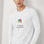 Sol's Imperial Μακρυμάνικο T-Shirt με Εκτύπωση, Λευκό Χρώμα