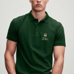 Sol's Perfect Man Ανδρικό Πράσινο Polo με Λογότυπο & Εκτύπωση