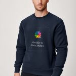 Ανδρικό Φούτερ σε Μπλε Χρώμα με Εκτύπωση Σχεδίου