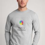 Ανδρικό Φούτερ σε Γκρι Χρώμα με Εκτύπωση Σχεδίου