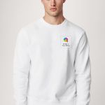 Ανδρικό Φούτερ σε Λευκό Χρώμα με Εκτύπωση στο Στήθος