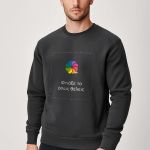 Ανδρικό Φούτερ σε Σκούρο Γκρι Χρώμα με Εκτύπωση Σχεδίου