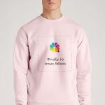 Ανδρικό Φούτερ σε Ροζ Χρώμα με Εκτύπωση Σχεδίου