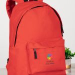 Τσάντα Πλάτης Backpack με Εκτύπωση σε Κόκκινο Χρώμα