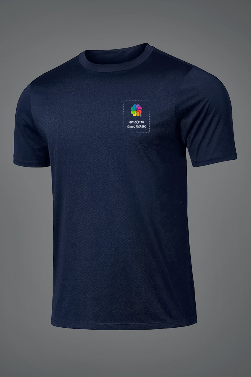 Sol's Sprint Unisex Αθλητική Μπλε Μπλούζα με Εκτύπωση