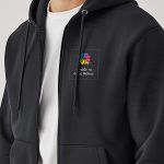 Ζακέτα Φούτερ σε Γκρι Χρώμα με Εκτύπωση σε Πλάτη και Στήθος