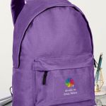 Τσάντα Πλάτης Backpack με Εκτύπωση σε Μωβ Χρώμα