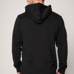 Ανδρικό Μαύρο Φούτερ με Κουκούλα & Εκτύπωση στο Στήθος