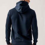 Ανδρικό Μπλε Φούτερ με Κουκούλα & Εκτύπωση στο Στήθος